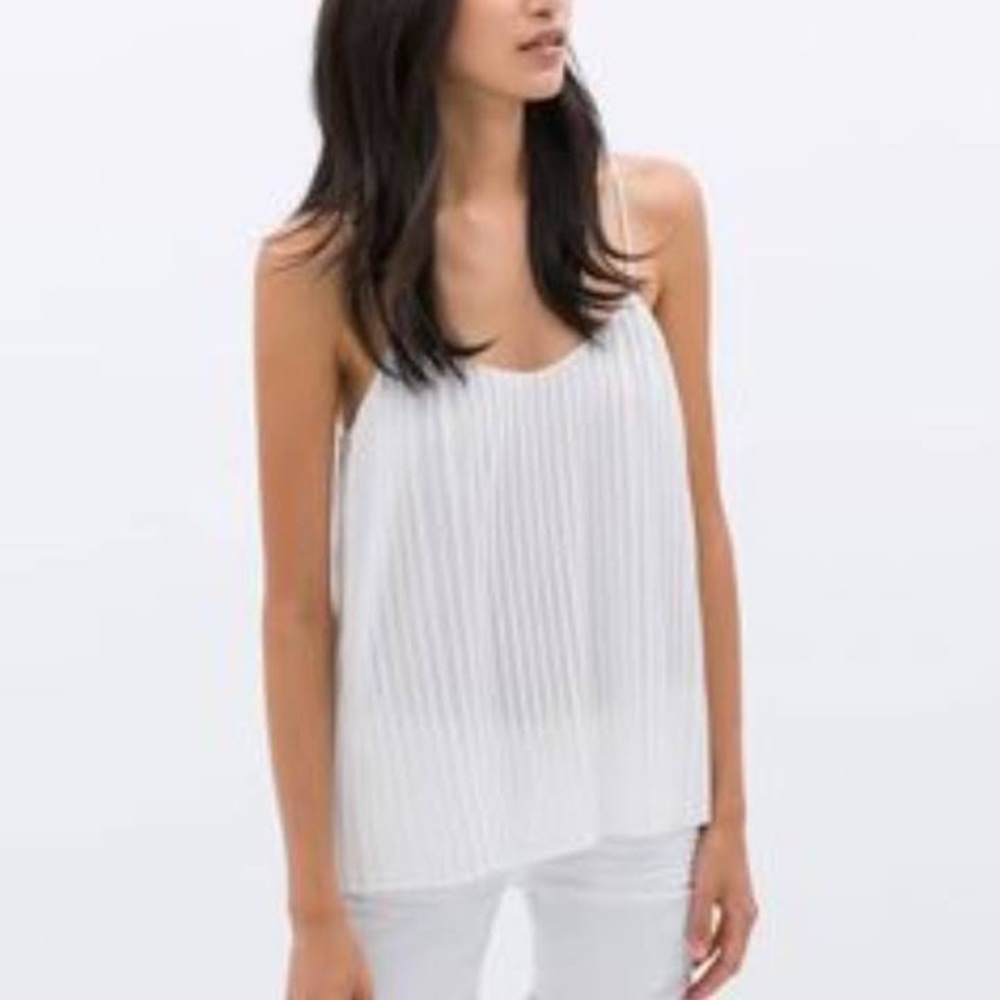 Zara Off-White Tank Top